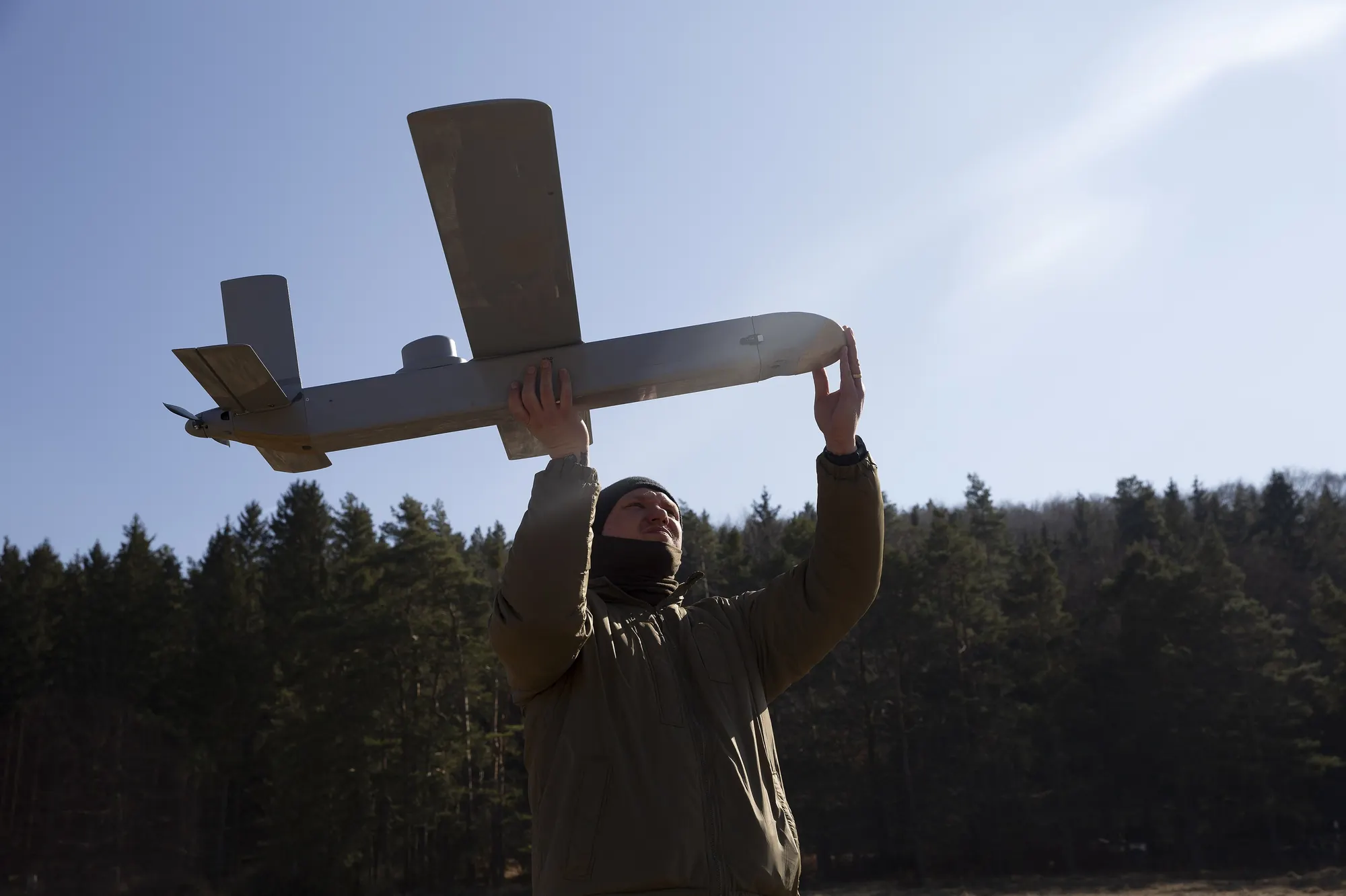 Lithuanian soldier launches a reconnaissance drone at Hohenfels, Germany (generic public-domain US Army photo, not equipment of the companies listed).