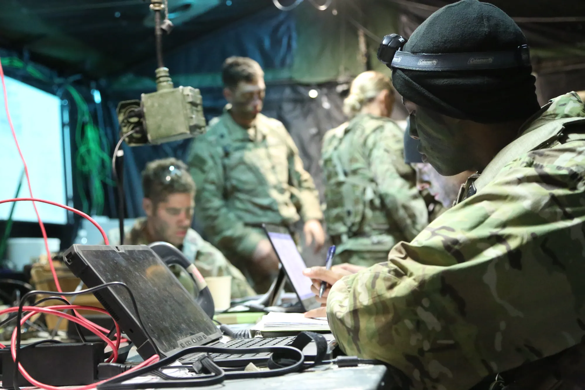 Tactical operations centre during a NATO exercise in Germany